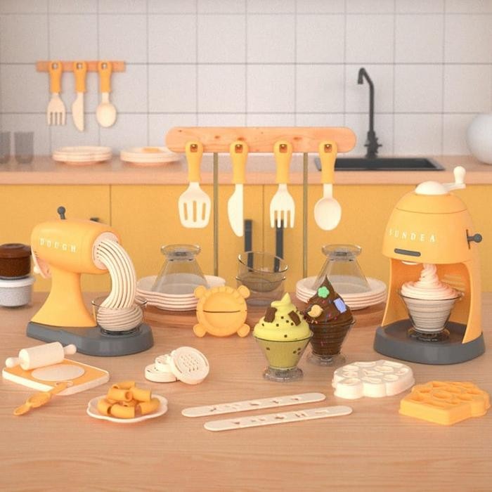 Noodle Ice Cream Maker Play Dough / Mainan Lilin Anak / Plastisin