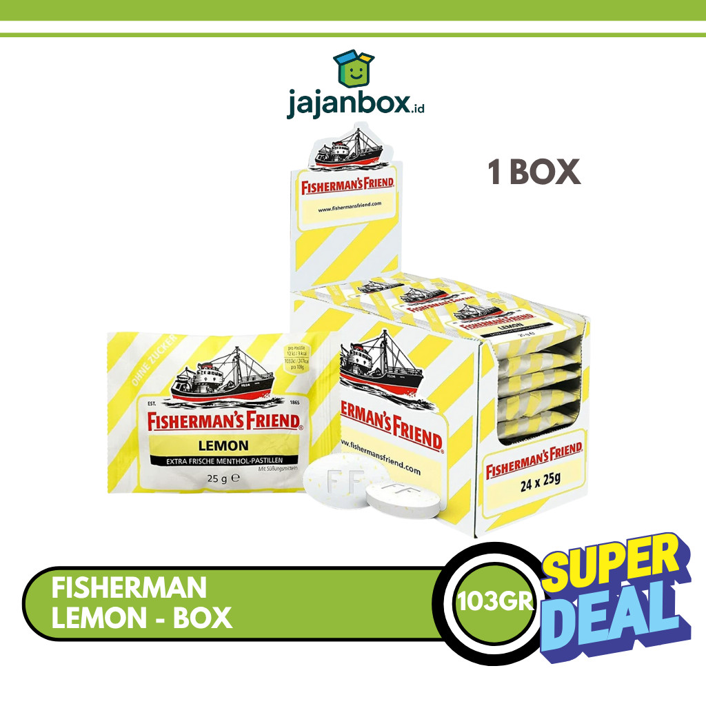 

Fisherman's Friend Lemon Permen Mint 25 gr - 1 BOX