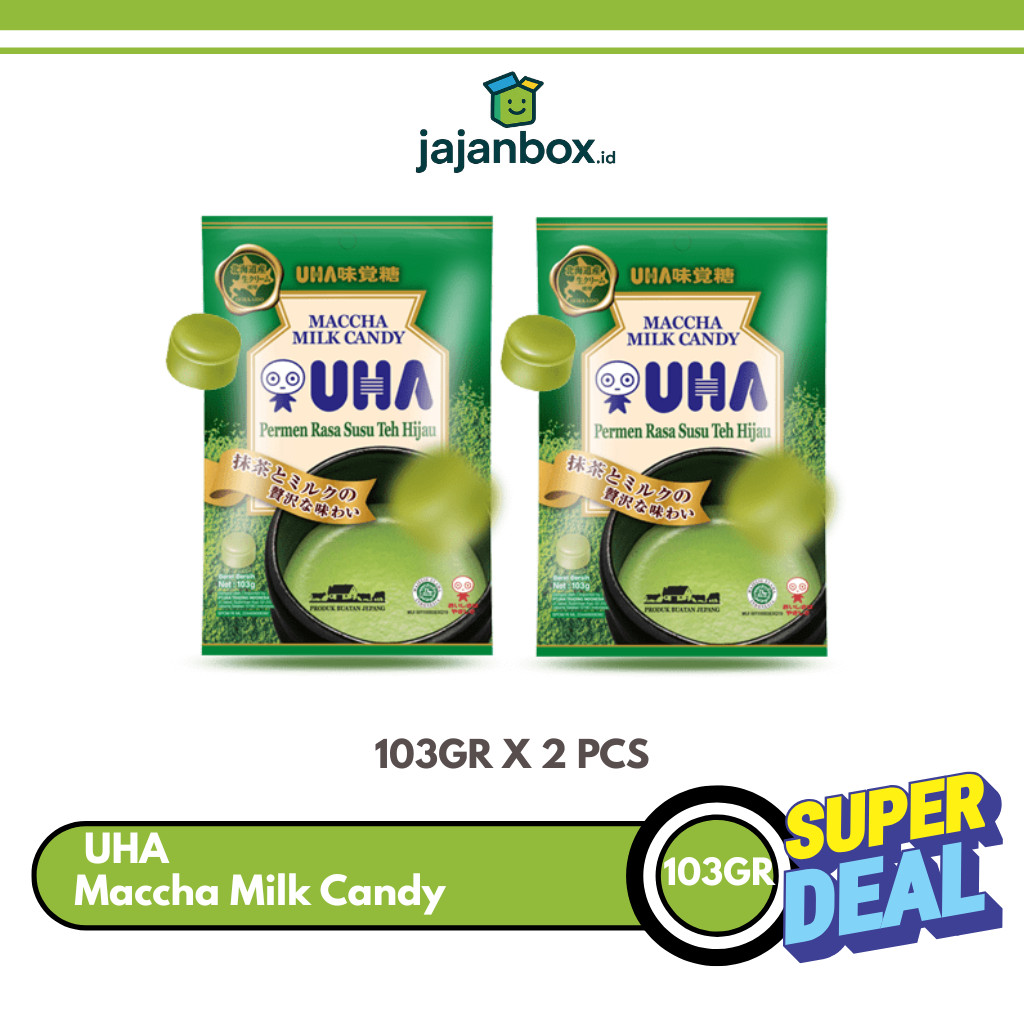 

UHA Matcha Milk Permen Susu 103gr - 2 PCS