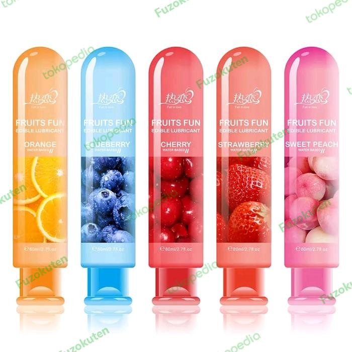 Pelumas Wanita Bahan Dasar Air Berasa Buah-buahan *