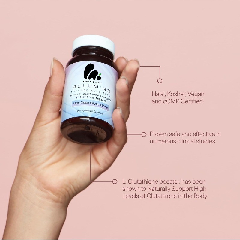 IMPORT Active Glutathione Complex - Oral Whitening Formula Capsules with 6X Enhancement -60 capsules