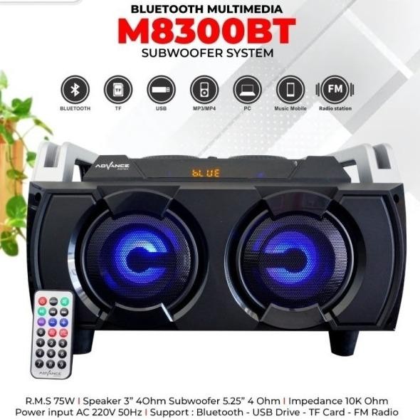 Advance M8300BT Speaker Bluetooth Hifi Karaoke Wireless Subwoofer Super Bass Aktif - FREE ONGKIR