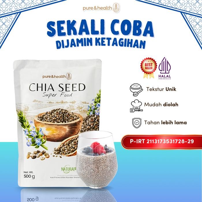 

New Chia Seed Pure and Health 500 gram Black Chiaseed Original Organik