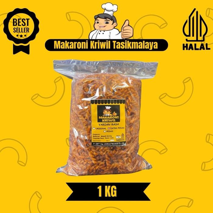 

New 1 Kg Makaroni Kriwil Cap Koki Food makaroni bantet pedas