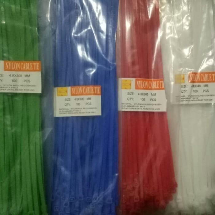 

Warna Biru 100pcs Cable Ties Kabel Ties Tali Kabel 25cm 250mm 25 cm
