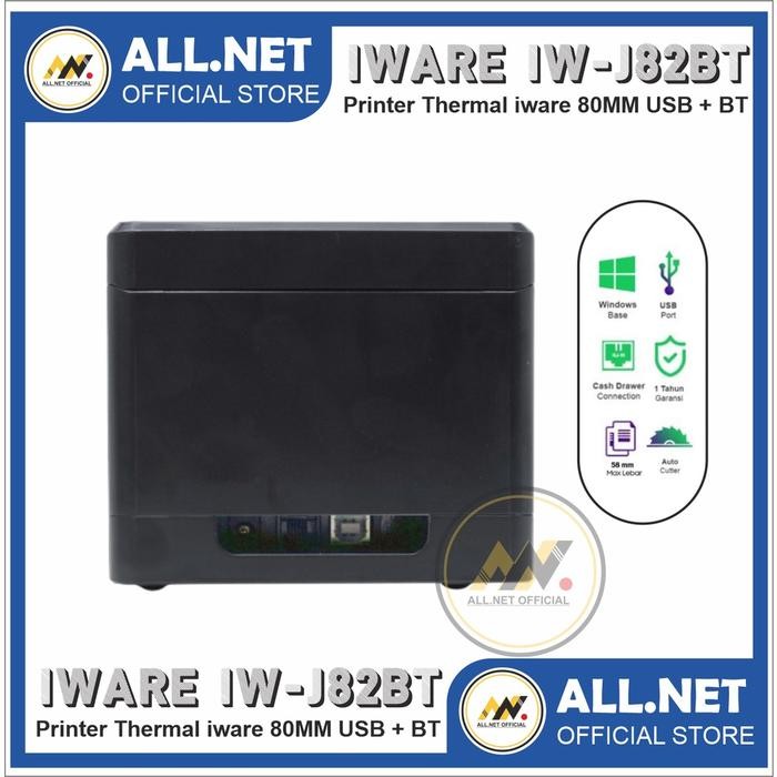 

Printer Thermal POS Iware IW-J82BT USB & Bluetooth AUTO CUTTER 80MM Support RJ11