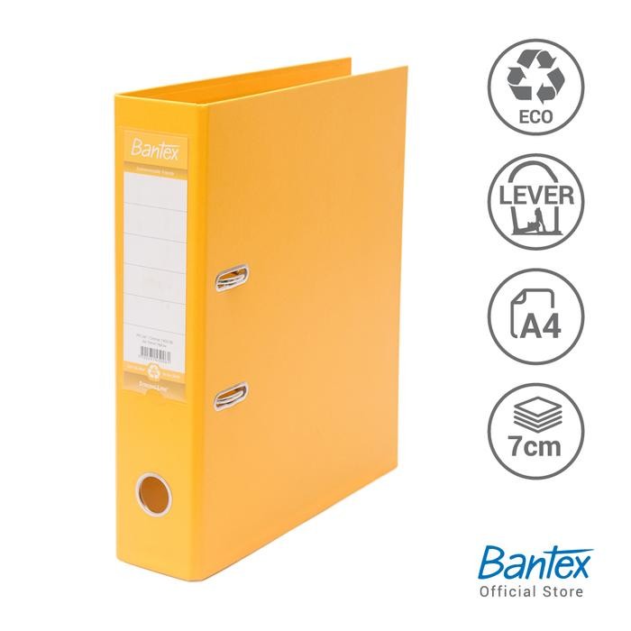

Bantex Lever Arch File Ordner Plastic A4 7cm Yellow #1450 06