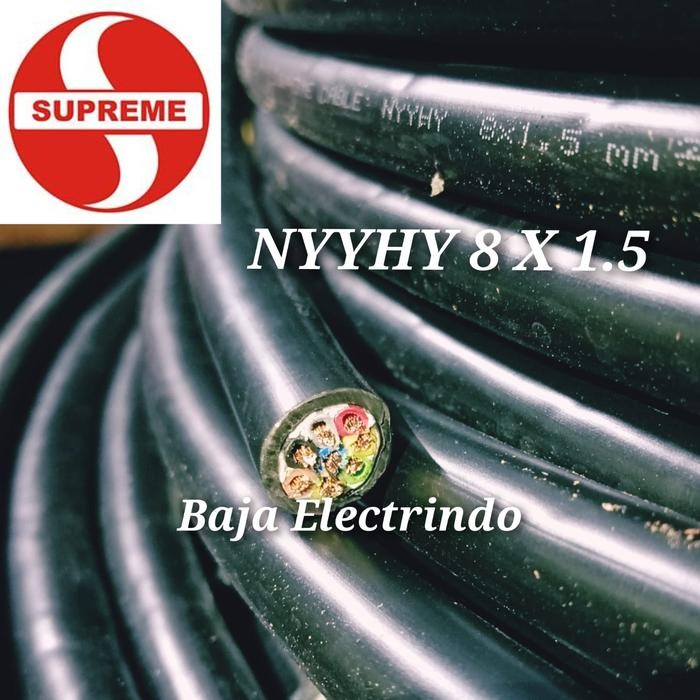 Kabel Serabut isi 8 NYYHY 8x1.5 mm SUPREME meteran Kabel Kontrol NYYHY 8x1,5mm 8x1.5mm