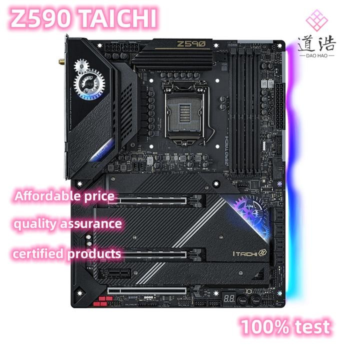 For Asrock Z590 TAICHI Motherboard 128GB HDMI M.2 LGA 1200 DDR4 ATX Z590 Mainboard 100% Tested Fully