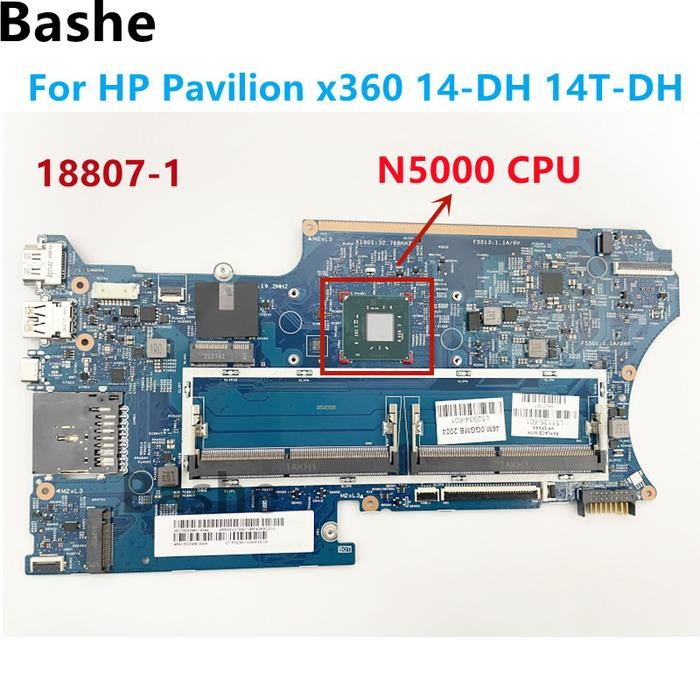 For HP Pavilion x360 14-DH 14T-DH integration Notebook motherboard.18807-1 With CPU N5000 Tested 100
