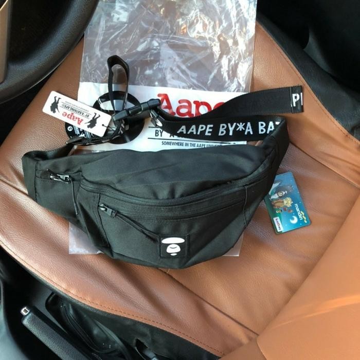 AAPE Waistbag black