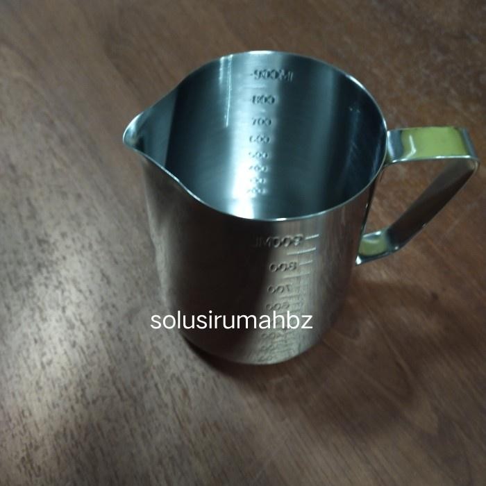 gelas takar ss 1000ml ukur 1000 cc ml 1000cc stainless steel 1 L 1L