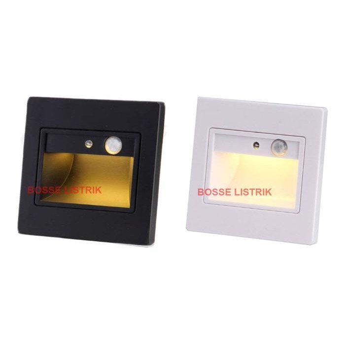 Lampu Tangga / Dinding / Step Led Tanam Sensor 3W Nyala Warm White