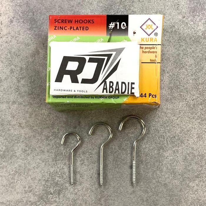 [144Pcs] Sekrup Mata Buka Chrome Ucp Kura No. 10 12 14 Hak Skrup Chrome Screw Eyes