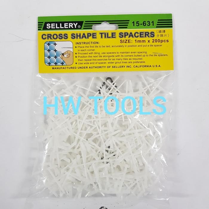 Cross Shape Tile Spacers / Pembatas Nat Keramik 1 Mm 15-631 Sellery