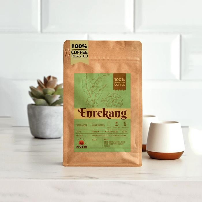 

Kopi Arabika Enrekang Arabica Coffee Bean Biji Bubuk Asli 200 gr
