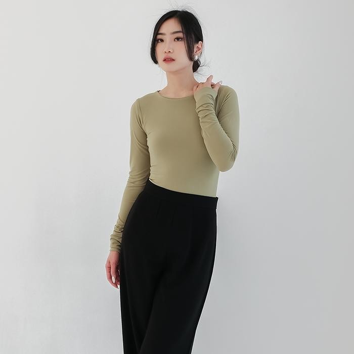 Nzinga Yunseo Bodysuit Bodysuit Wanita Lengan Panjang Atasan Baju