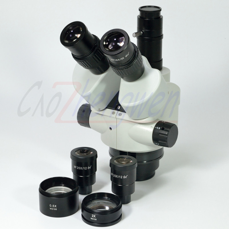 FLASH SALE    FYSCOPE  2.1X-180X Simul-Focal Trinocular Zoom Stereo Microscope Head SZM45TN 165mm Wo