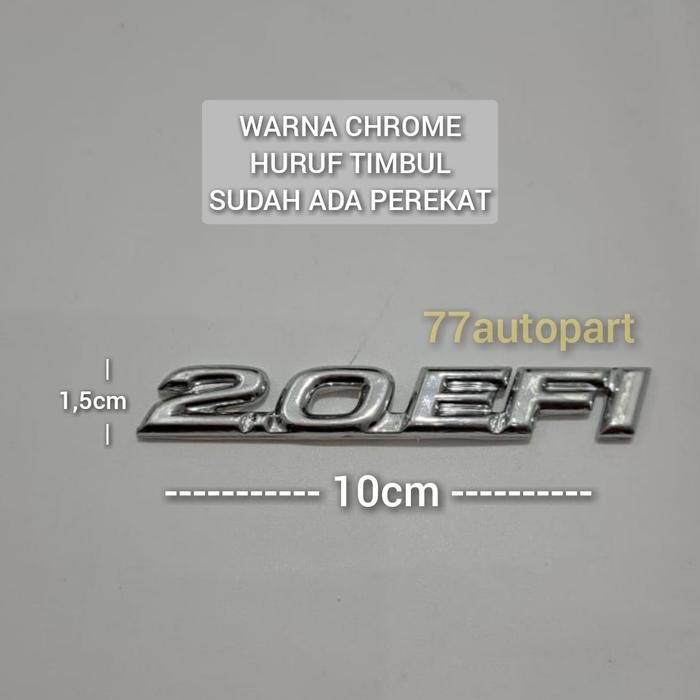 READY EMBLEM LOGO MOBIL TULISAN 2.0EFI UNTUK KIJANG KAPSUL 2.0 EFI