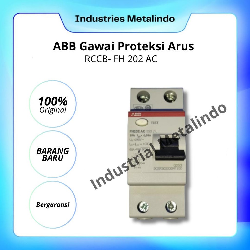 ABB Gawai Proteksi Arus Sisa, RCCB- FH 202 AC