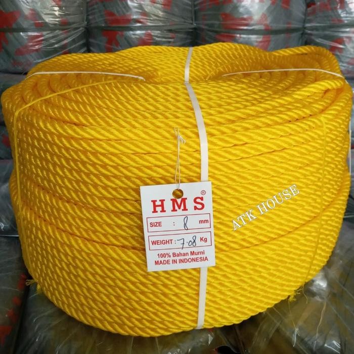 Tali Tambang Plastik 8mm +-200m/Tali Pengikat/Tali Plastik/Tambang 8mm