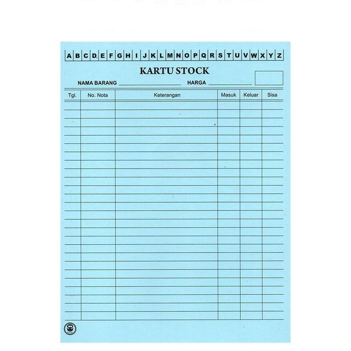 

Kartu Stok Kartu Setok Inventory Card Kwarto