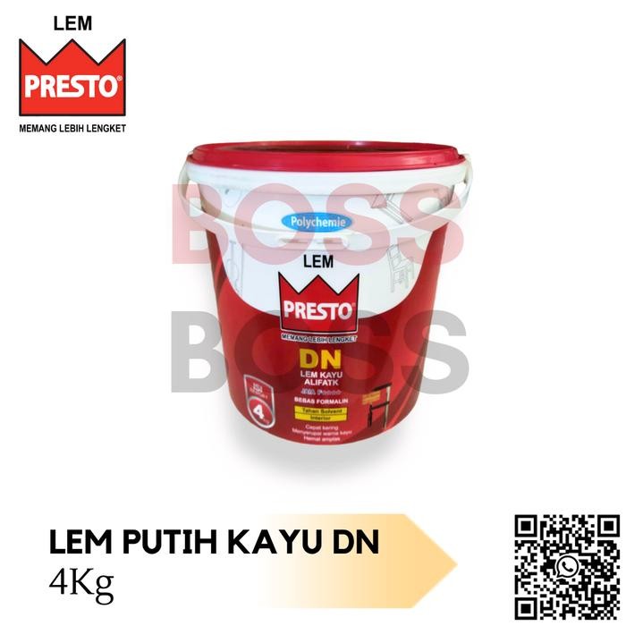 LEM PUTIH PRESTO DN LEM KAYU INTERIOR 4 KG