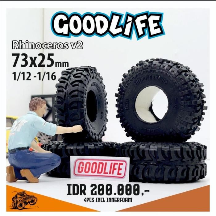 Ban Rc Adventure Goodlife Rhinoceros V2 Mini Rc Od 73 Lebar 25