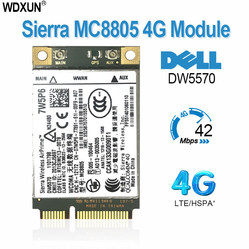 Unlocked MC8805 DW5570 7W5P6 HSPA+ WWAN Broadband Mobile 4G Module For DELL Latitude E5440 E6440