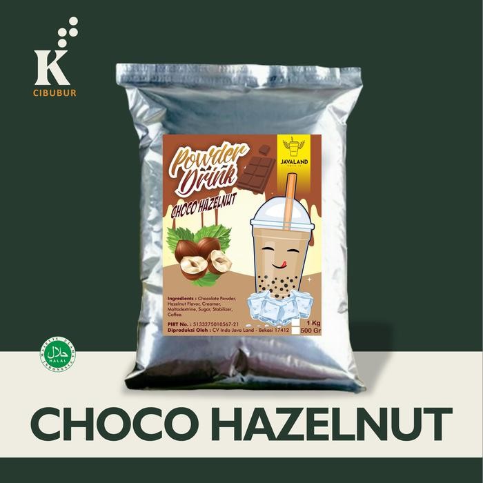 

Javaland Choco Hazelnut & Hazelnut Bubuk Minuman Kiloan Powder Coklat Manis 1Kg Original Halal Mui
