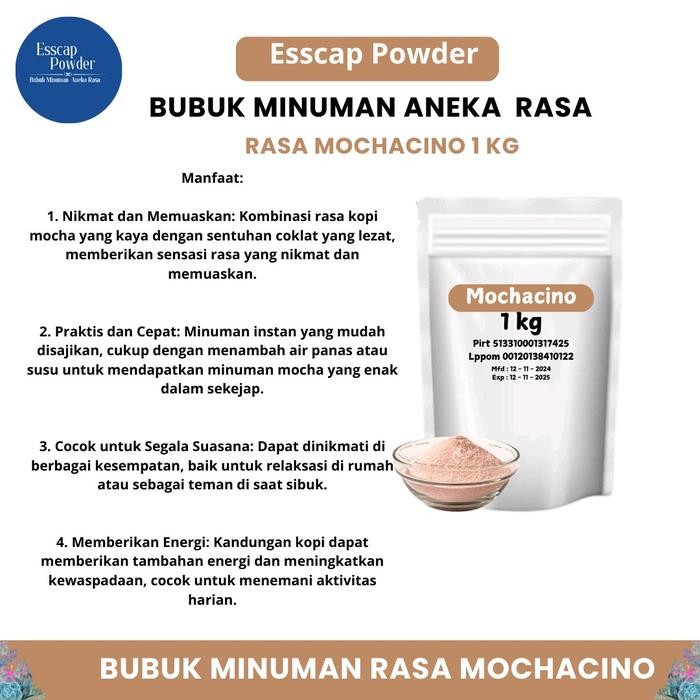 

Bubuk Minuman Mochacino 1Kg Minuman Instan Coklat Kopi, Lezat Dan Nikmat - Drink Powder Coffee