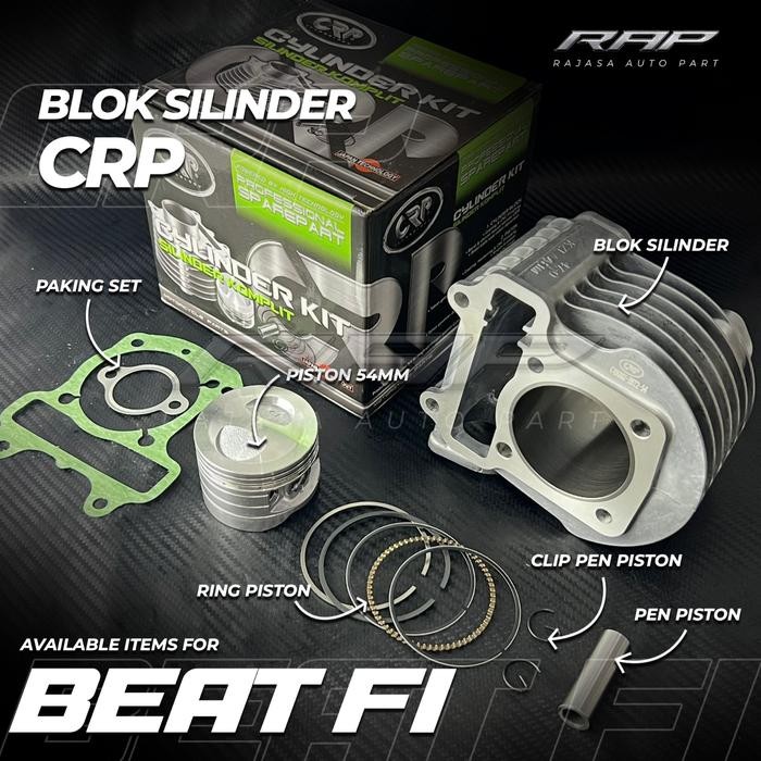 BLOK SEHER/BORING BORE UP BEAT FI 54MM KZL BEAT FI SCOOPY FI SPACY FI STATER KASAR BLOK CYLINDER