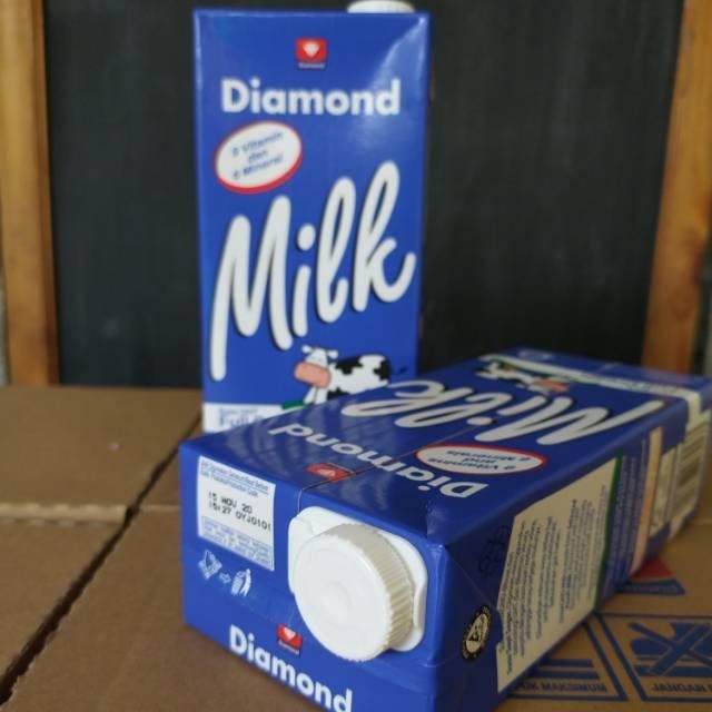 

(Expert) Susu UHT Diamond Milk 1 Liter Setengah Karton (6pcs) UHT Diamond Full Cream , Coklat ,