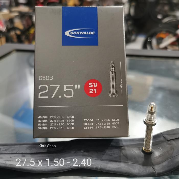 Ban dalam Schwalbe 27.5 x 1.50 1.75 2.00 2.10 2.25 2.35 2.40 SV21 40mm