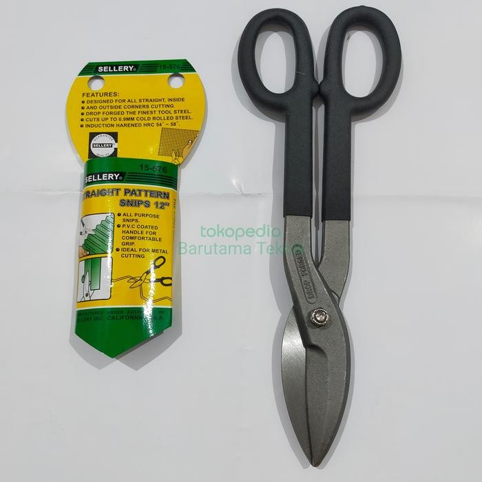 READY Gunting Seng sellery 12" / Straight Pattern Snips 12 inch 15-576