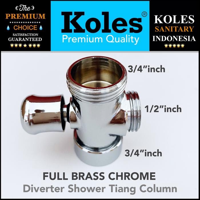 KOLES 0156 Stop Kran Diverter 3 Way Keran Shower Tiang Column