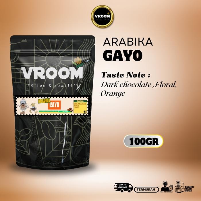 

Kopi Roast Bean Arabika Gayo Aceh Premium Biji Coffee Matang Bubuk 100gr