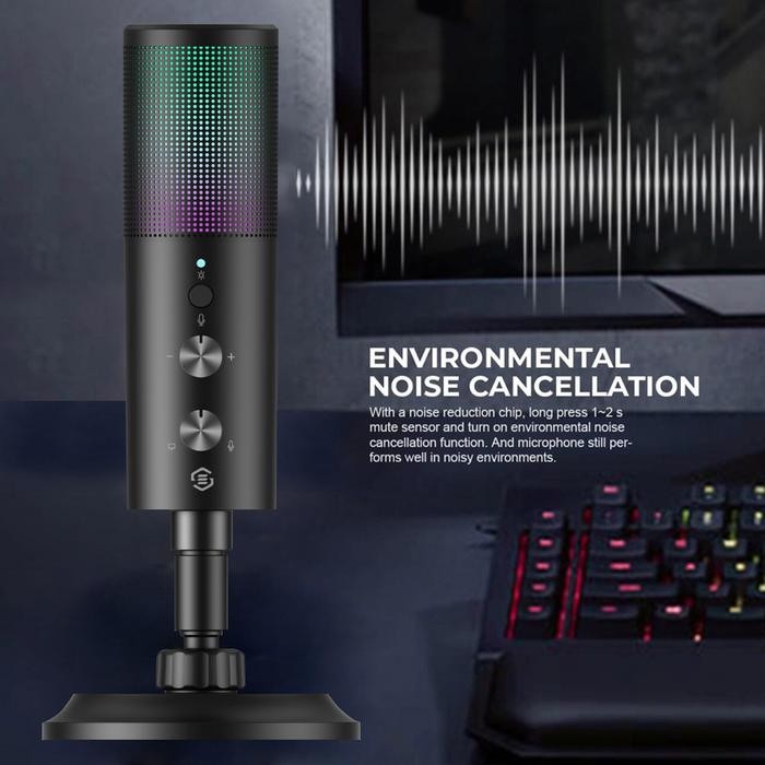 Harga Promo Soundtech Lite 2.0 Usb Microphone Condenser Cardioid Rgb Streaming