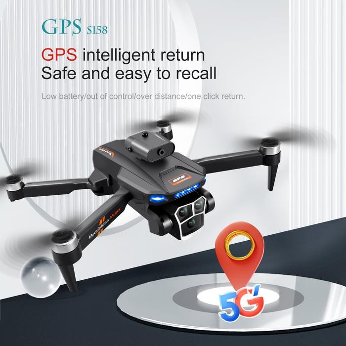Drone Brushless S158 Gps 4K 1 Axis Gimbal Camera Pasti Diskon