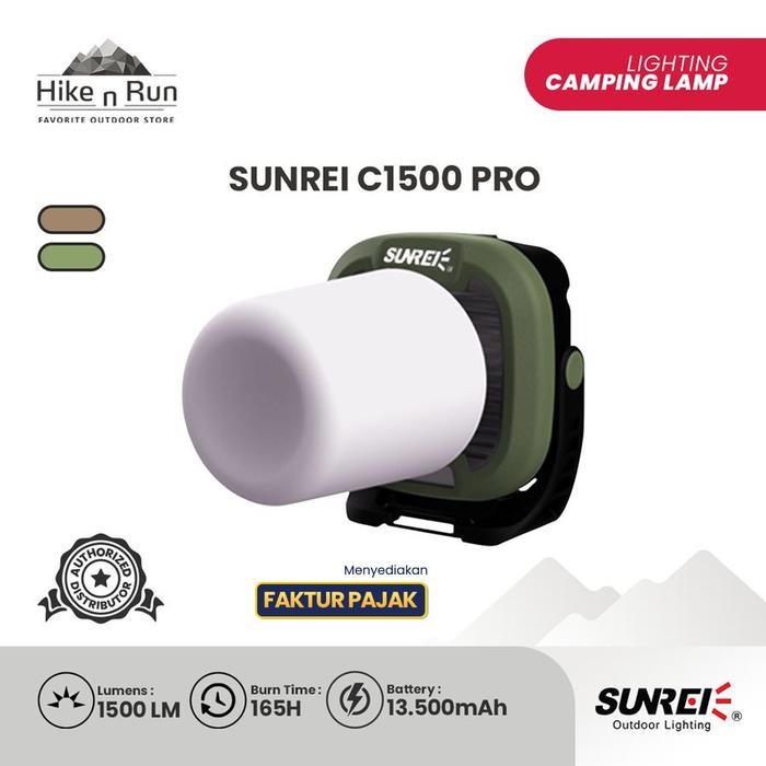 LAMPU CAHAYA TERANG 1500 LUMENS - SUNREI C1500-PRO