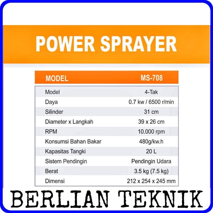 POWER SPRAYER MIST KNAPSACK MATSUMOTO MS 708