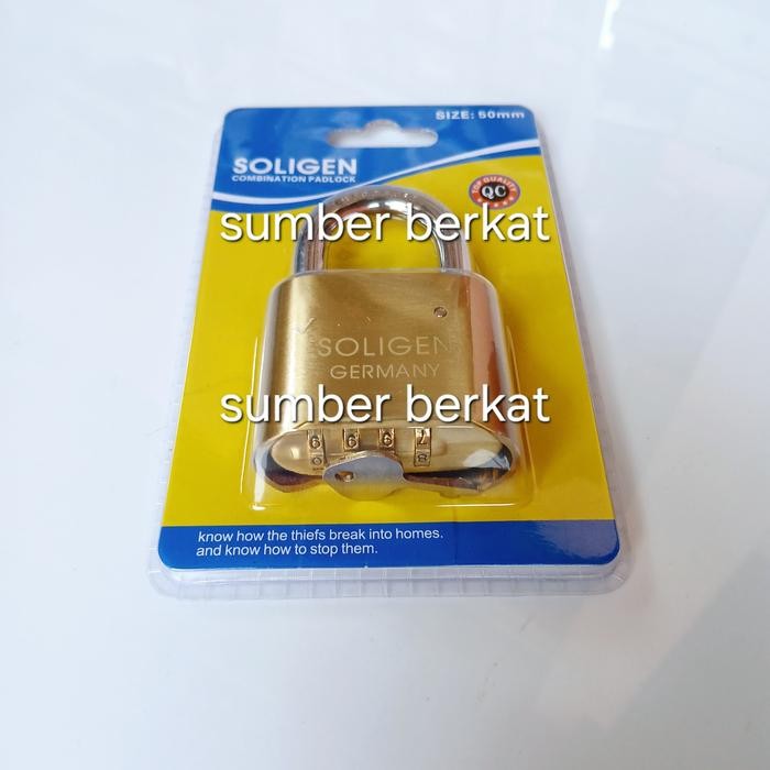 GEMBOK NOMOR SOLIGEN 50MM GEMBOK KODE SOLIGEN 50MM PENDEK