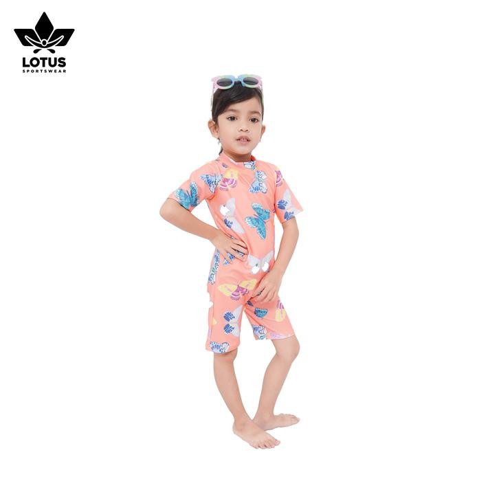 Lotus Sportswear Baju Renang Bayi Motif Full & Free Topi Renang Spandex Lycra 1-5 Tahun