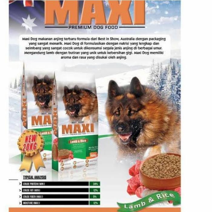 GOJEK MAKANAN ANJING MAXI DOG LAMB & RICE 20 KG - PREMIUM DOG FOOD