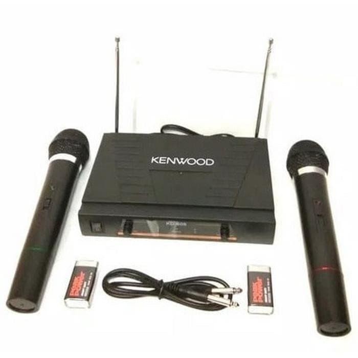 Mic Wireless Double Kenwood KD 606 Microphone Tanpa Kabel
