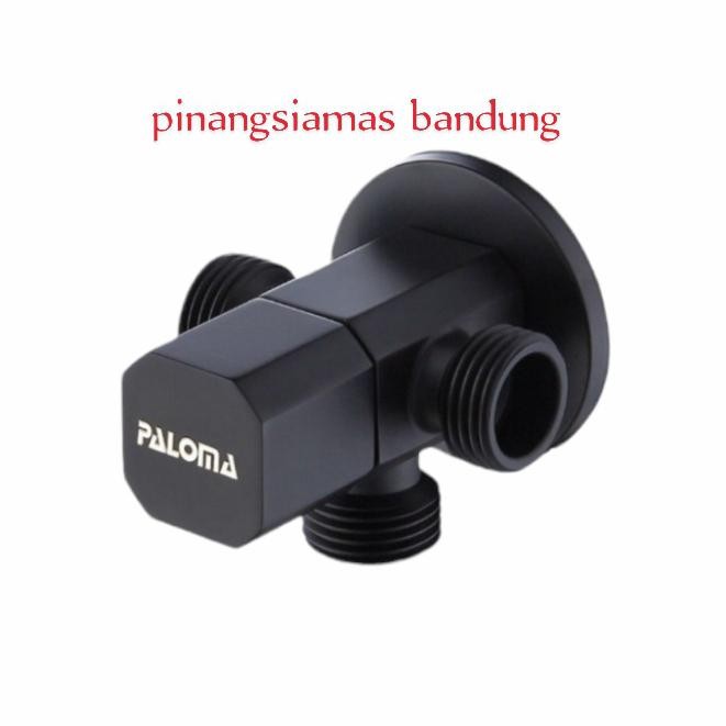 Stop Kran 1/2 Inch Paloma Fcp 9193 Cabang 3 Toilet Wc Hitam Black