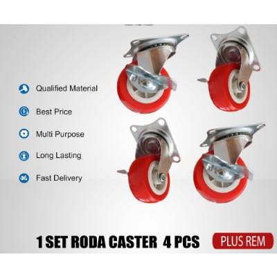 (Expert) Roda caster Aksesoris Booth Portable