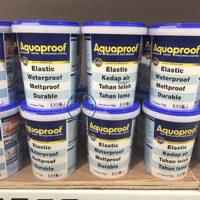 (Expert) ASLI 100% AQUAPROOF 1KG HARGA SE SURABAYA - READY 1 KG 4 KG 20 KG - PUTIH ABU ABUABU TRANS