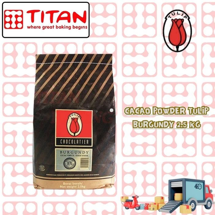 

Laura.Mart1 Bubuk Cacao Tulip Burgundy 2.5 Kg Untuk Kue Dan Minuman - Chocolate, Susu