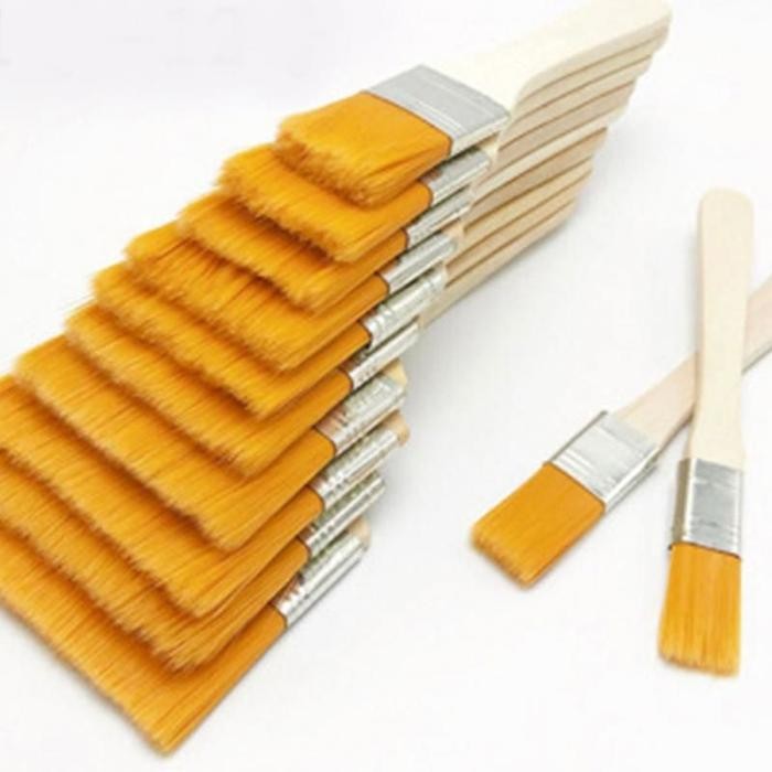 

Promo 12Pcs Kuas Lukis Lebar Gagang Kayu Nylon Flat Painting Brush Terlaris